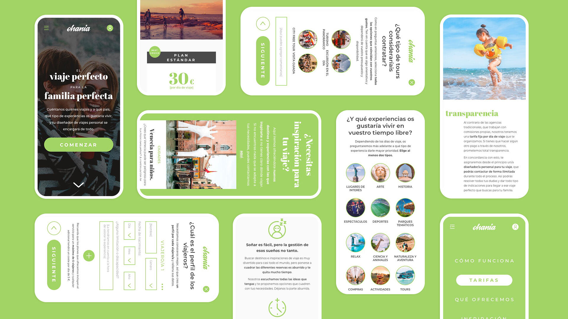 Ohania App Screens Mobile Screens Selection