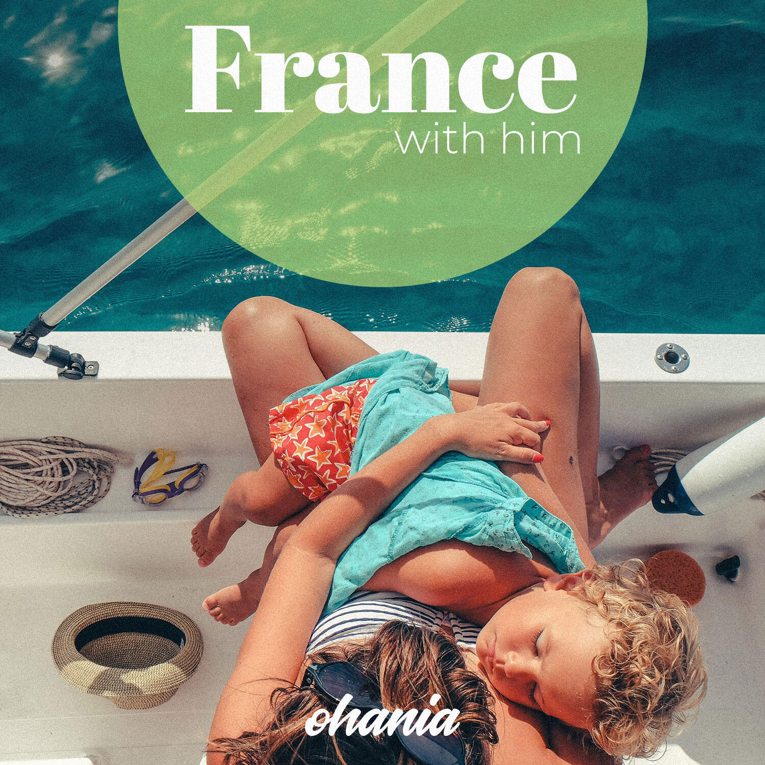 Mother and son on a ship